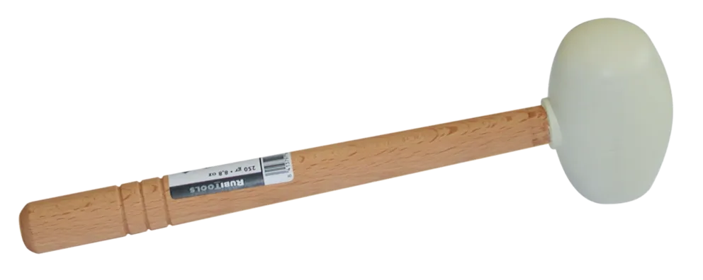 WHITE RUBBER ROUND HAMMER 26.4 oz(750gr)