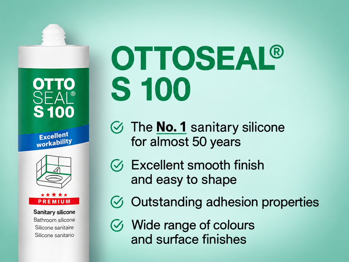 Bathroom Silicone OTTOSEAL® S100 Premium Glossy 300ml